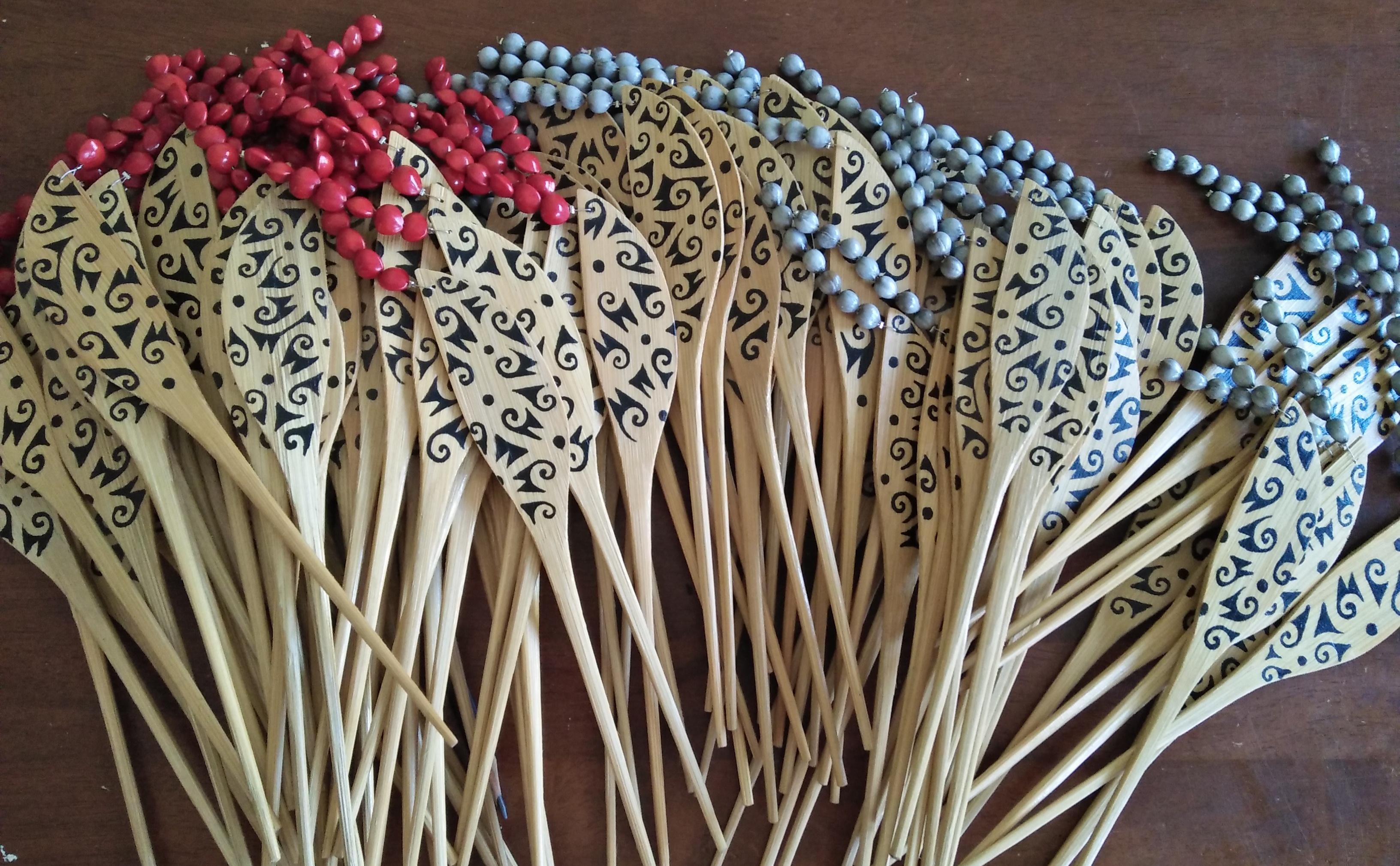 Abot painted bamboo bookmarks